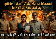 इमीग्रेशन कंपनियों के खिलाफ शिकायतें फिर भी कार्रवाई क्यों नहीं प्रशासन और पुलिस से उठते सवाल।
